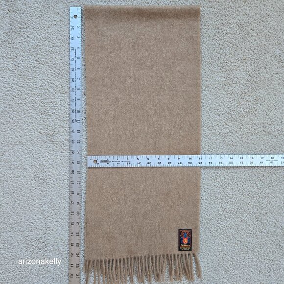 Camel Cashmere Scarf Classic Menswear - Picture 2 of 7